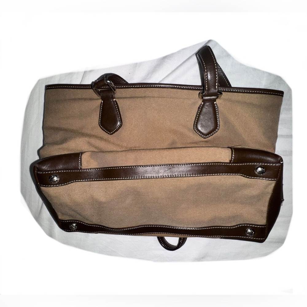 Prada Vintage Canvas Leather Tote Bag - Picture 4 of 6